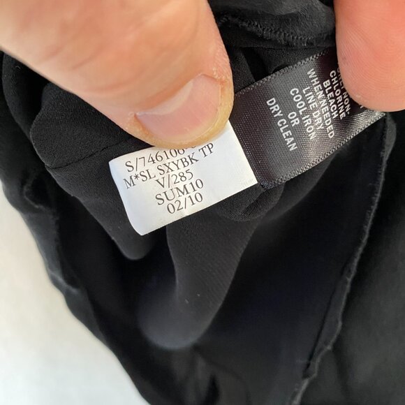 Banana Republic 100% Silk Black Twist Back Tank Top Size S | Sleeveless Blouse - Picture 7 of 8